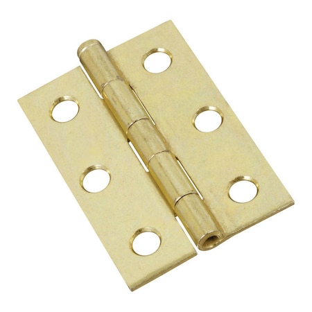 2.5 In. Steel Brass Removable Pin Door Hinges, 2PK